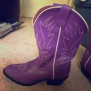 Purple, retro, Cowboy boots.